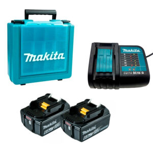Kit Energia 2 Baterias 18V 6.0Ah BL1860B Carregador DC18SD Bivolt e