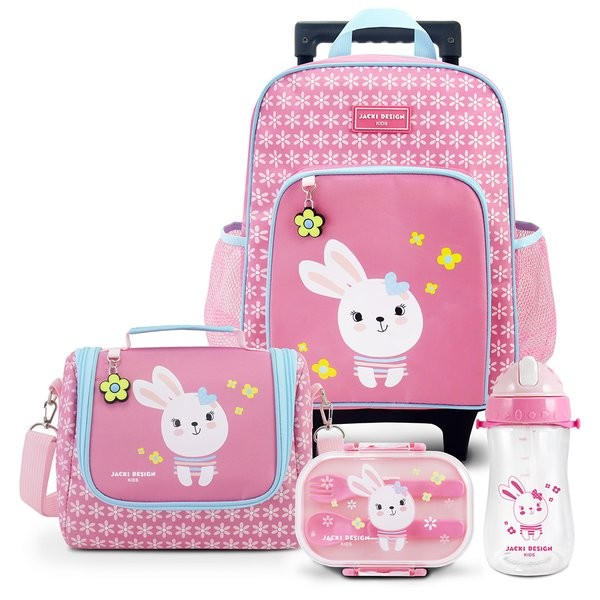 Kit Escolar Mochila Rodinha Infantil Lancheira Térmica Pote Garrafa