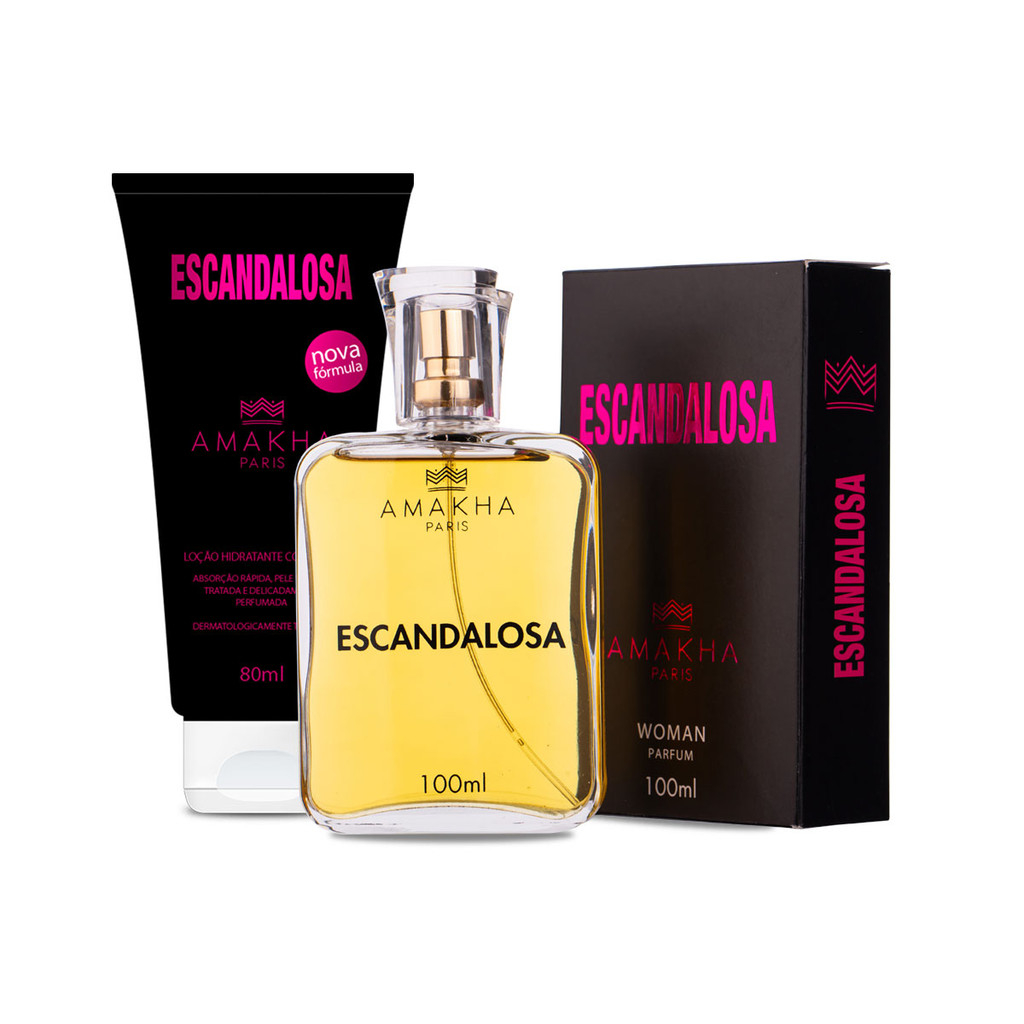 Kit Essencial Feminino Escandalosa: Perfume 100ml Hidratante 80ml