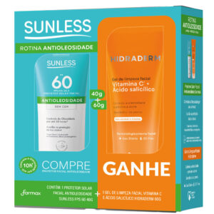 Kit Facial Sunless Protetor Solar Antioleosidade Fps 60 Gel de