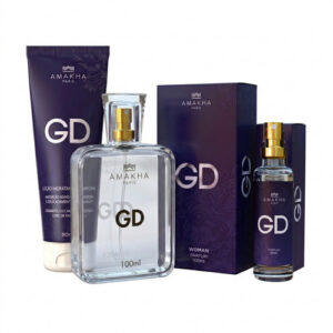 Kit Feminino Premium GD: Perfume 100ml 15ml Hidratante Amakha Paris