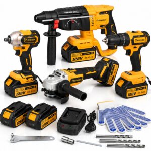Kit Ferramentas Elétricas Bateria 48V Conjunto 4 Peças Profissional