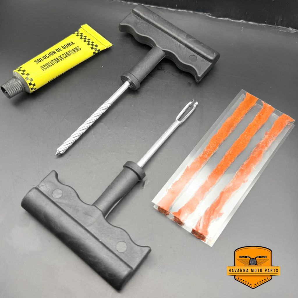 Kit Ferramentas Reparo P Conserto de Pneus Sem Câmara