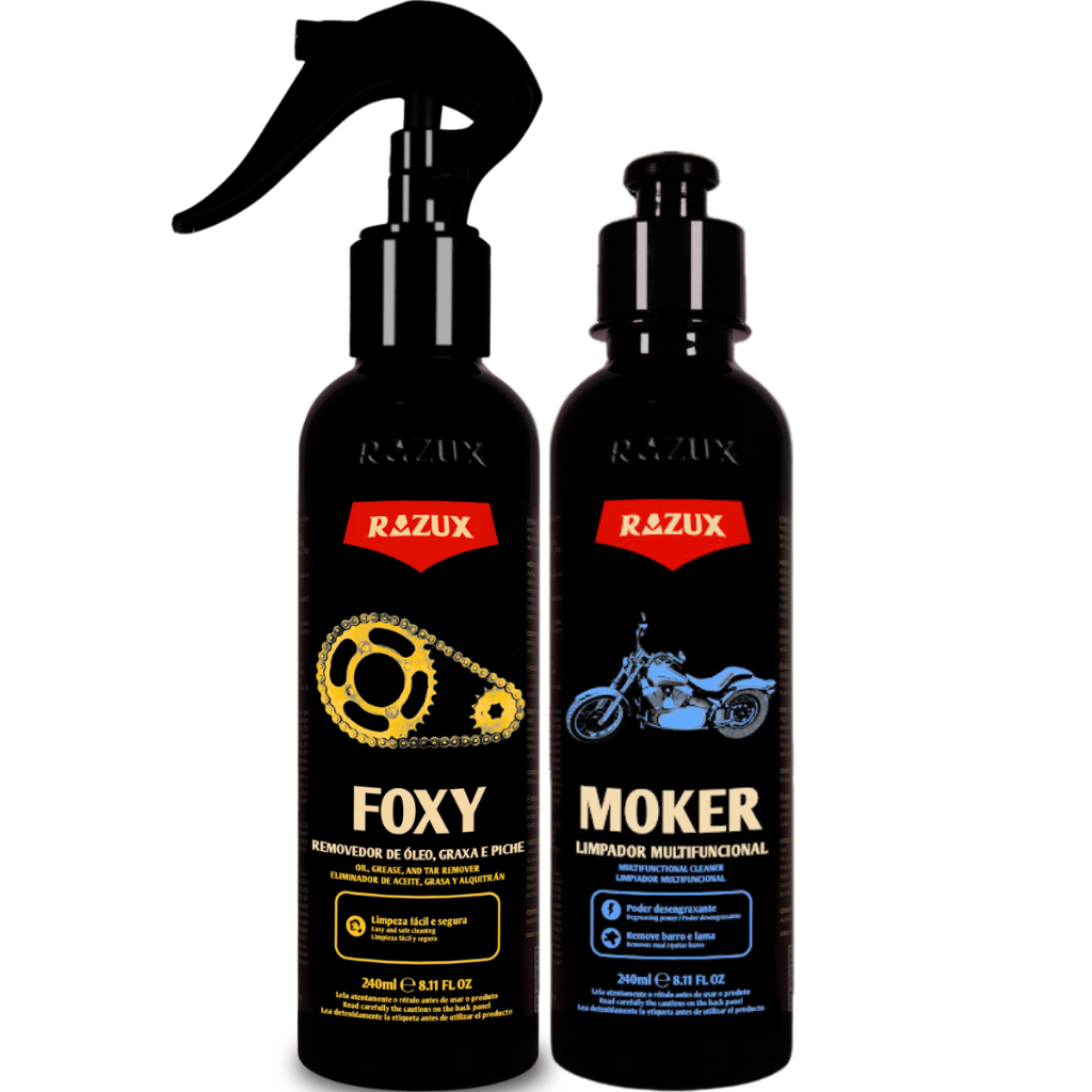 Kit Foxy Desengraxante de Correntes Moker Shampoo Limpa Motor Barro — Cabelos