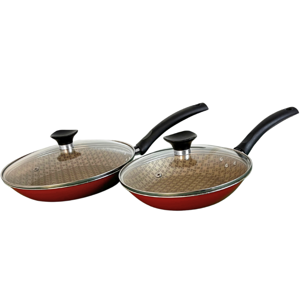 Kit Frigideira 20 24 cm Tramontina Antiaderente Turim Com Tampa — Cozinha e Utensílios