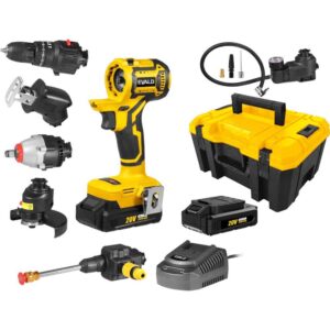 Kit Furadeira Bateria 20V Multifunção 6 em 1 Brushless Evald