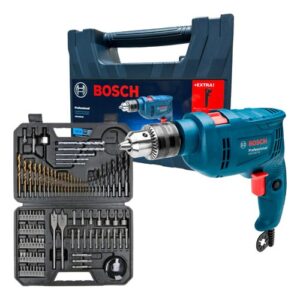 Kit Furadeira Impacto Parafusadeira Bosch Gsb 550 RE 220V Jogo Brocas