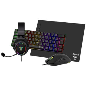 Kit Gamer Clanm Darkline, Headset, Teclado Mecânico, Mouse e