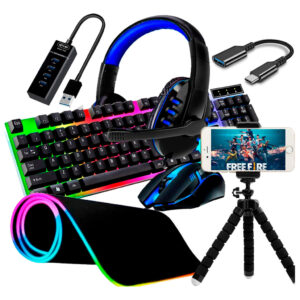 Kit Gamer Completo Mobilador Celula Teclado Mouse Rgb Tripe — Informática