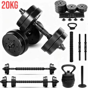 Kit Halteres Anilhas Barras e Kettlebell Ajustável Black até 20kg em oferta — Shopee, 26% de desconto Kit Halteres Anilhas Barras e Kettlebell Ajustável Black até 20kg em oferta — Shopee, 26% de desconto