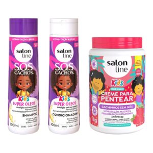 Kit Hidratação e Antinós Kids com Shampoo e Condicionador Sos Cachos