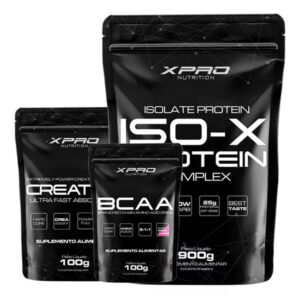 Kit Iso-X 900gr Creatina 100gr Bcca Morango 100gr XPro Nutrition