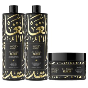 Kit Jacques Janine Al Arab Elixir Shampoo 900ml Condicionador 890ml