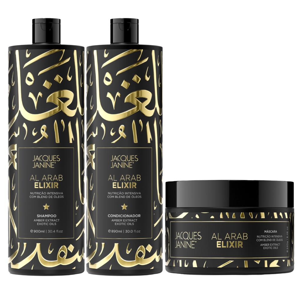 Kit Jacques Janine Al Arab Elixir Shampoo 900ml Condicionador 890ml