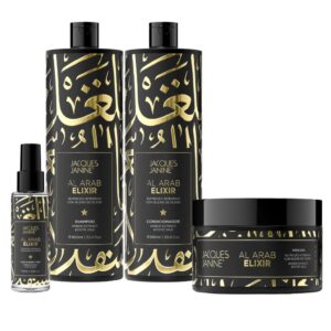 Kit Jacques Janine Al Arab Elixir Shampoo 900ml Condicionador 890ml