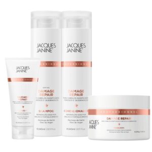 Kit Jacques Janine Damage Repair Shampoo Condicionador 240ml Máscara