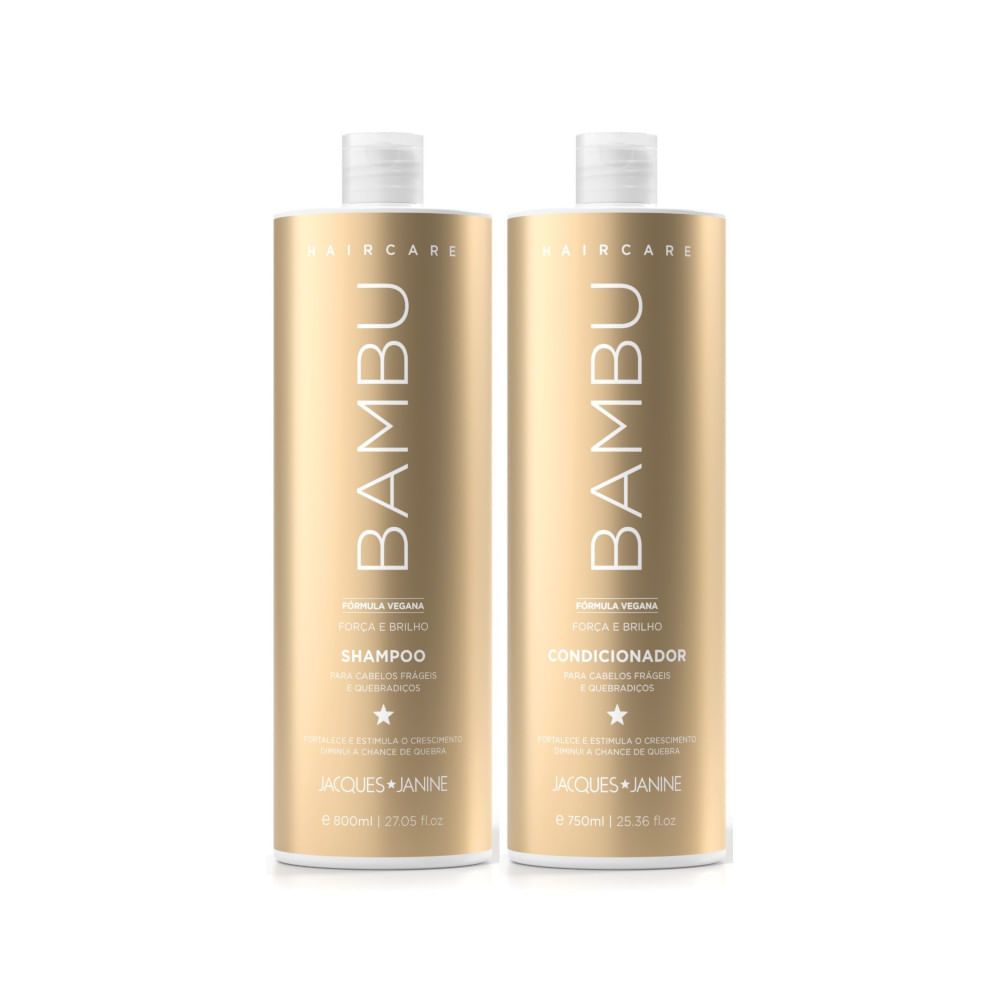 Kit Jacques Janine Hair Care Bambu Shampoo 800ml Condicionador 750ml