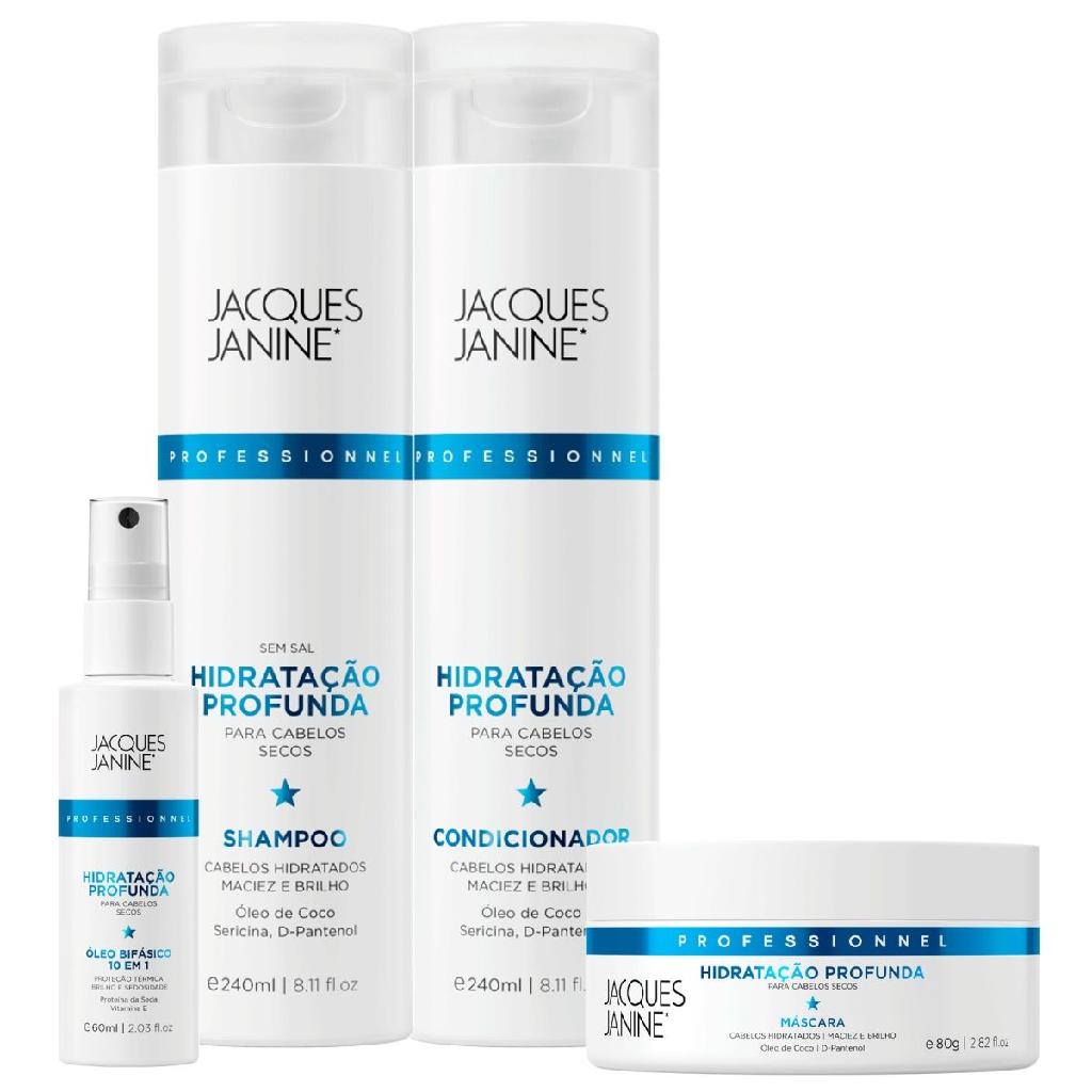 Kit Jacques Janine Hidratação Profunda Shampoo Condicionador 240ml