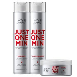 Kit Jacques Janine Just One Min Shampoo 300ml Condicionador 270ml em oferta — Shopee, 54% de desconto Kit Jacques Janine Just One Min Shampoo 300ml Condicionador 270ml em oferta — Shopee, 54% de desconto