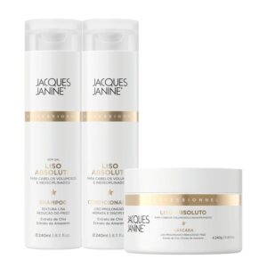 Kit Jacques Janine Liso Absoluto Shampoo Sem Sal Condicionador 240ml