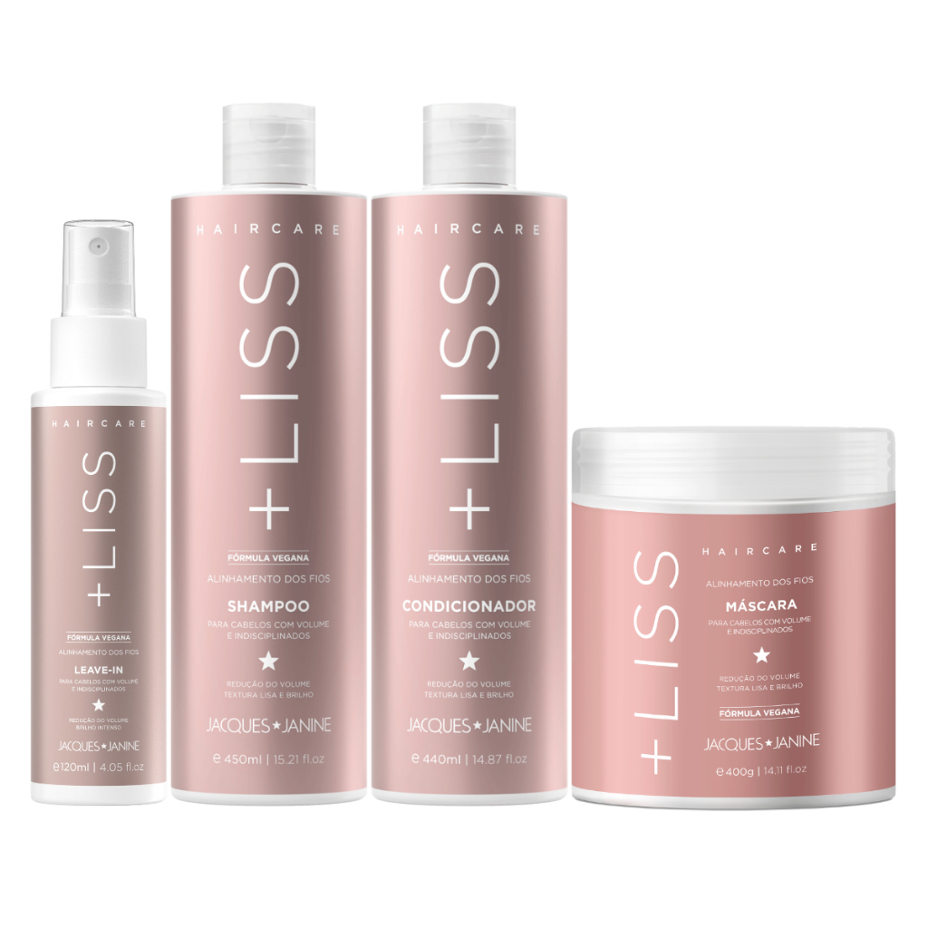 Kit Jacques Janine Liss Shampoo 450ml Condicionador 440ml Máscara