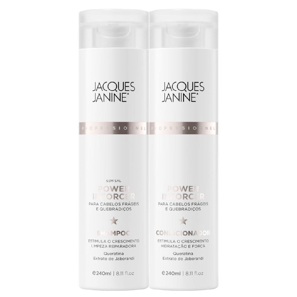 Kit Jacques Janine Power Inforcer Shampoo Sem Sal 240ml Condicionador