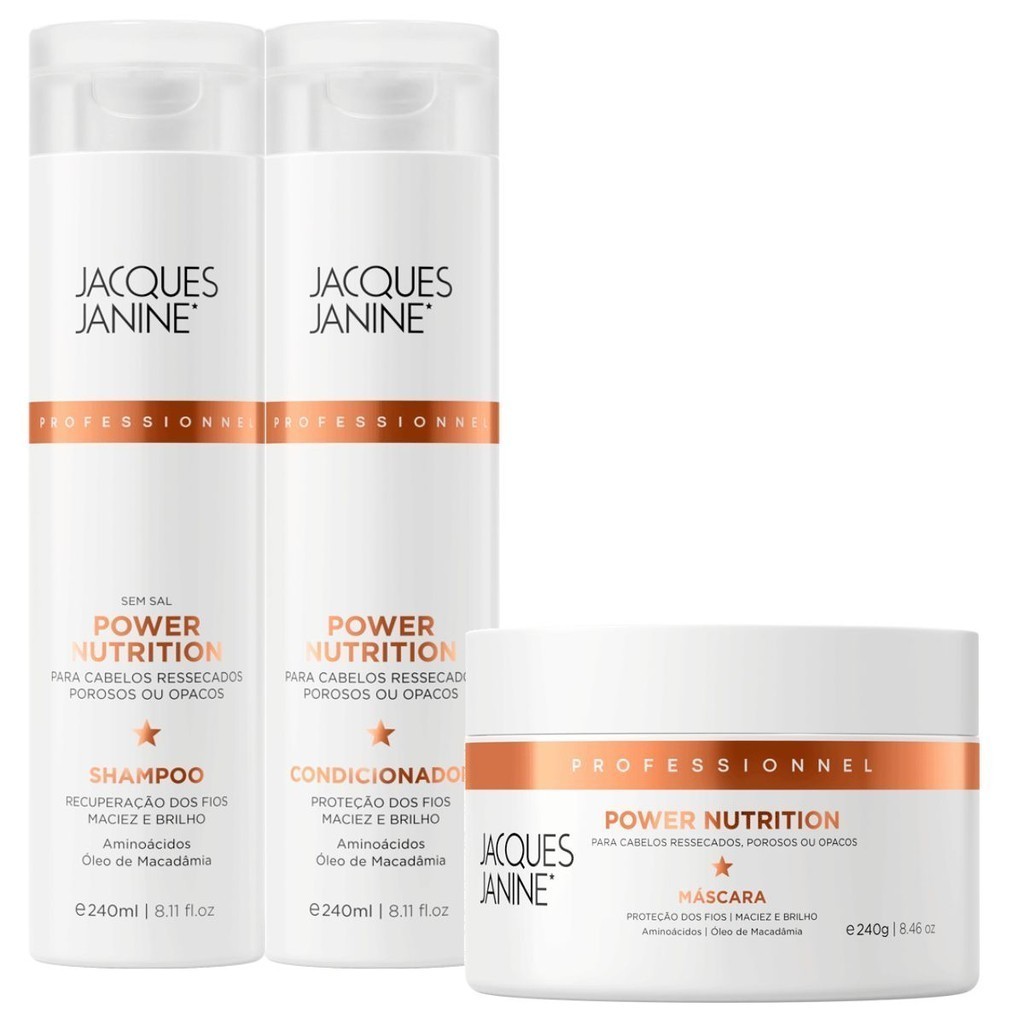 Kit Jacques Janine Power Nutrition Shampoo Sem Sal Condicionador
