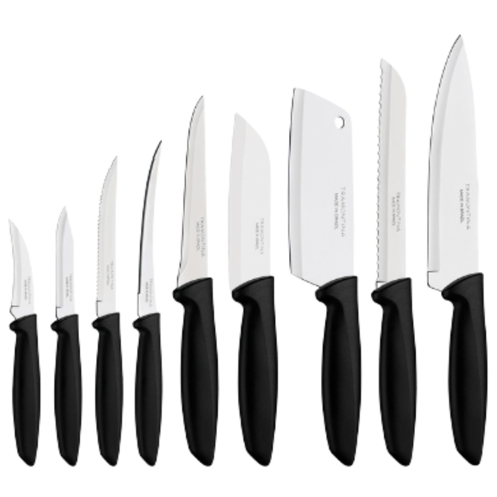 Kit Jogo de Facas Faqueiro Tramontina Plenus 9 Peças Sortidas Chef