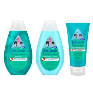 Kit Johnson’s Baby Blackinho Poderoso Shampoo 400ml Condicionador