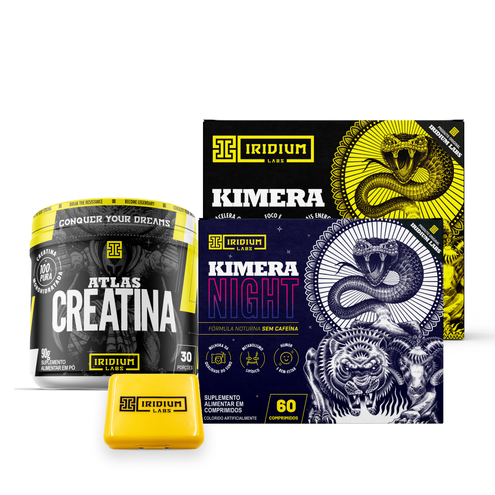 Kit Kimera Thermo Kimera night Creatina 90g Porta Caps Iridium Labs