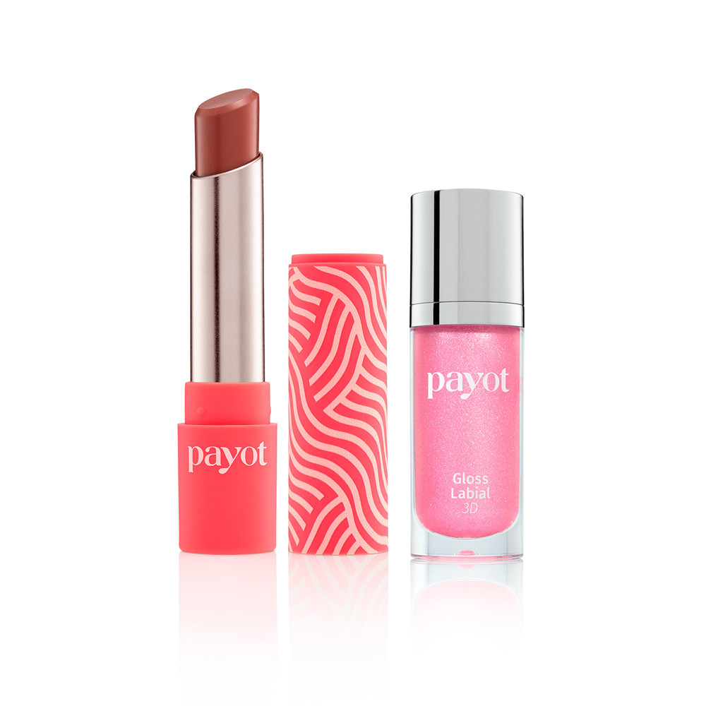 Kit Lábios Chérie Payot Batom Matte Bombom Gloss Labial 3D Algodão — Maquiagem