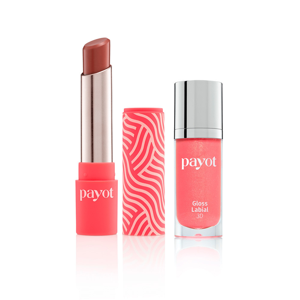 Kit Lábios Chérie Payot Batom Matte Bombom Gloss Labial 3D Goiaba 30 — Maquiagem