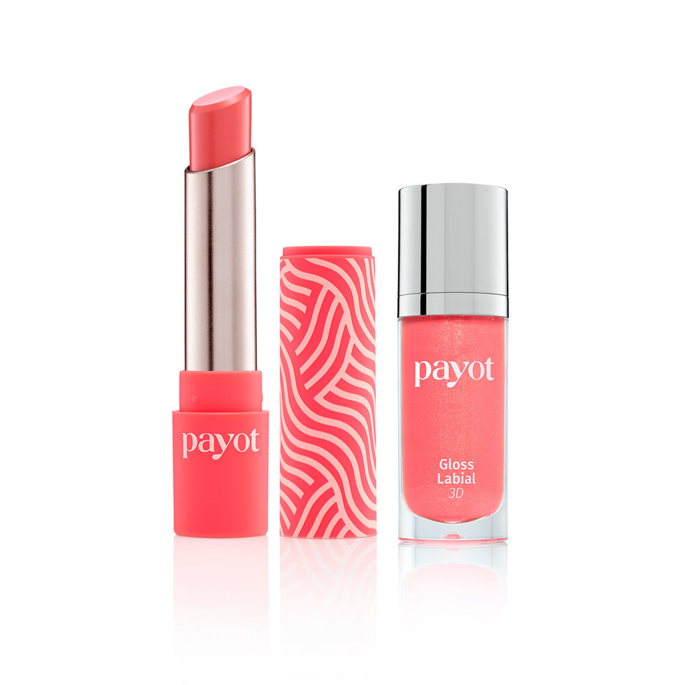 Kit Lábios Chérie Payot Batom Matte Nude Rosado Gloss Labial 3D — Maquiagem