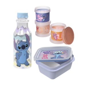 Kit Lancheira Stitch 1 Pote Marmita com Divisória 1 Garrafa 3