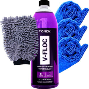 Kit Lava Automotiva Shampoo V Floc Vonixx Luva e Pano Microfibra