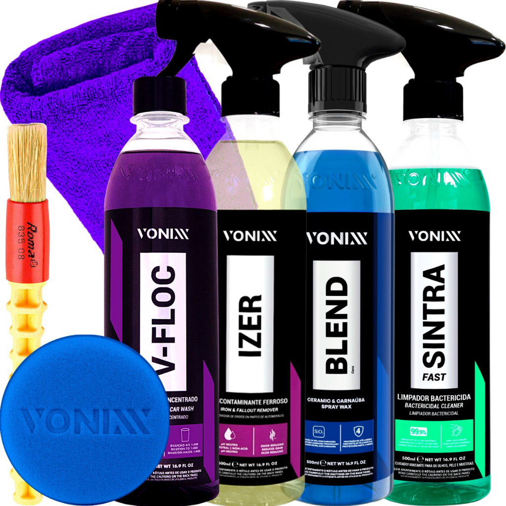 Kit Lavagem Automotiva Shampoo Cera Descontaminante Ferroso — Cabelos