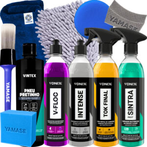 Kit Lavagem Completa Shampoo Cera Tok Final Intense Sintra Fast Pneu