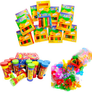 Kit Lembracinha Infantil 25 Massinha de Modelar 25 Bolha de Sabão 50