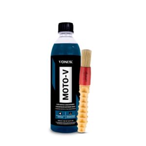 Kit Limpeza Automotiva Shampoo Desengraxante Moto-V Pincel