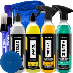 Kit Limpeza Automotiva Shampoo V-Mol Cera Spray Tok Final Intense