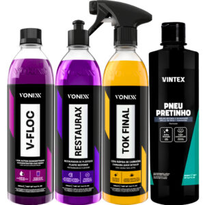 Kit Limpeza Automotiva Tok Final Cera Carnaúba Restaurax