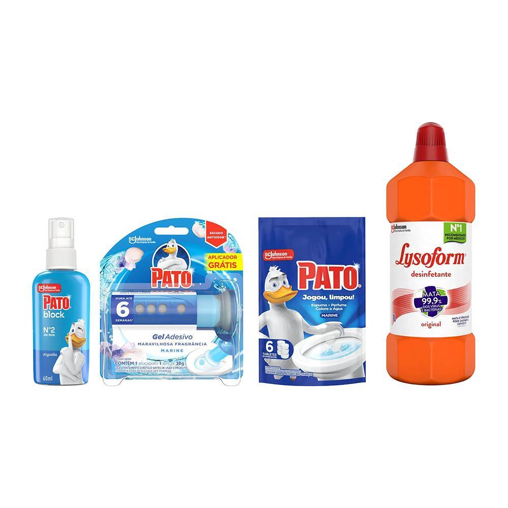 Kit Limpeza Sanitária Pato Block Algodão 60ml Gel Adesivo Marine 38g — Informática