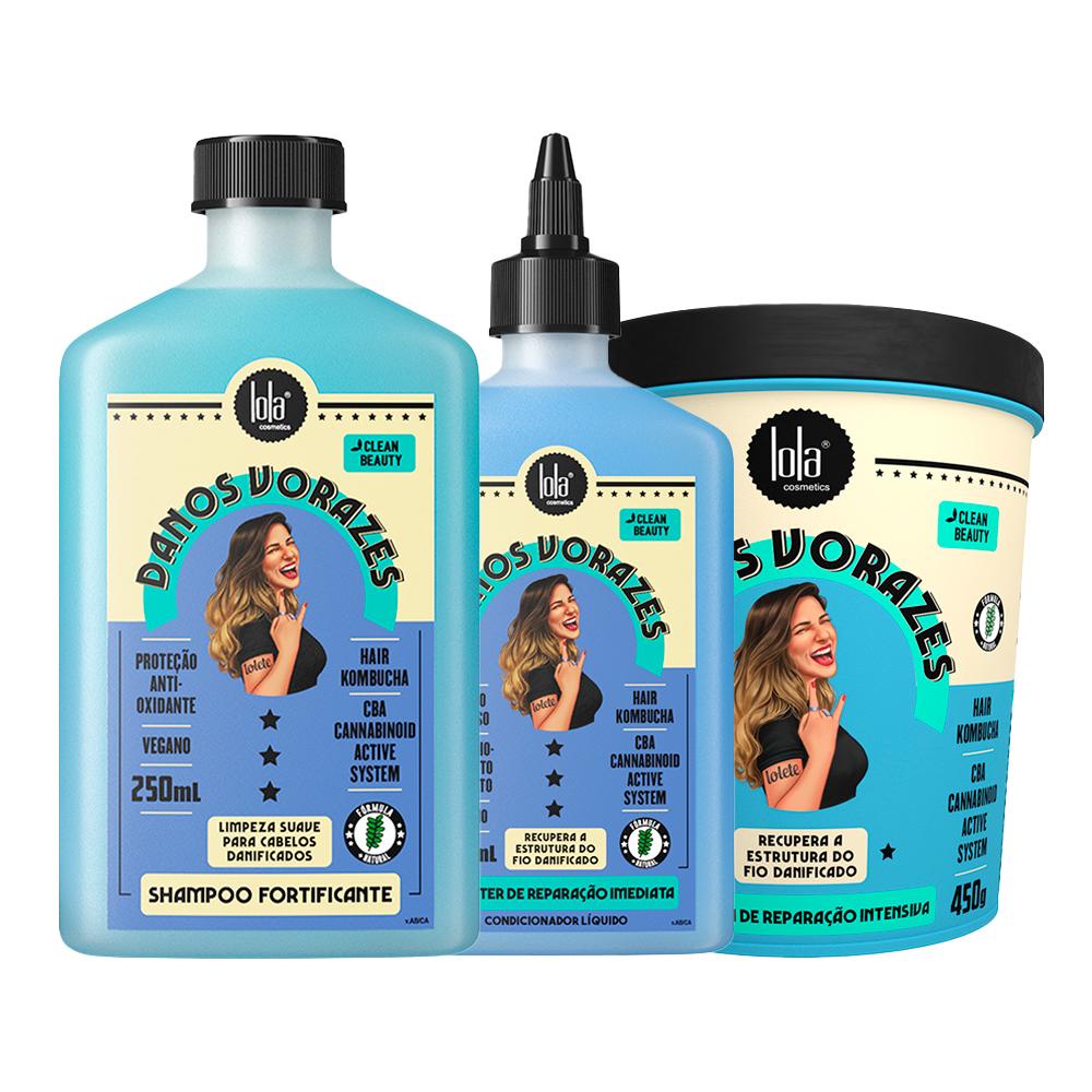 Kit Lola Cosmétics Reconstrução Danos Vorazes Shampoo e Máscara de