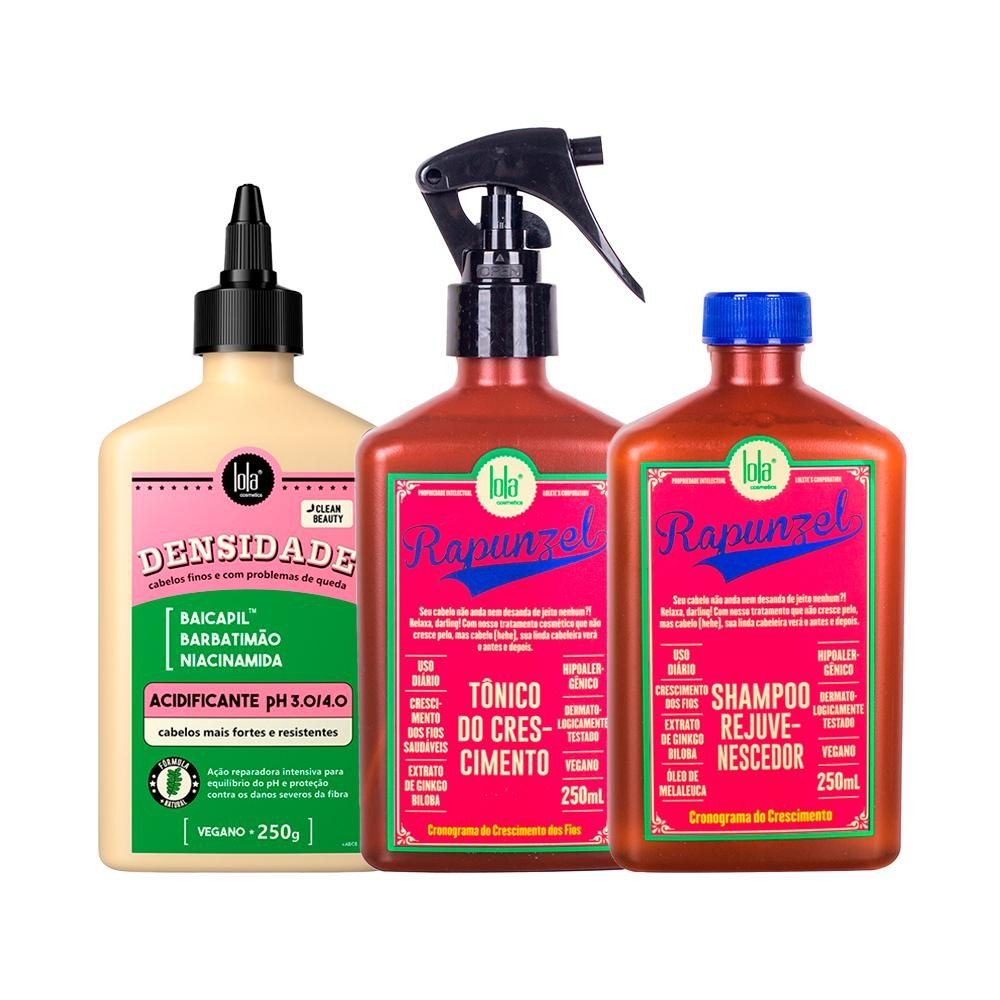Kit Lola From Rio Acidificante Densidade 250g Shampoo Rapunzel 250ml