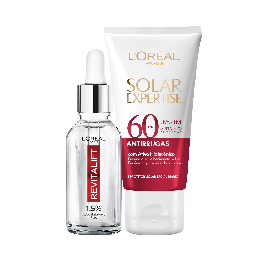Kit L'Oréal Paris Hialurônico Sérum Preenchedor Anti-idade Protetor — Skincare