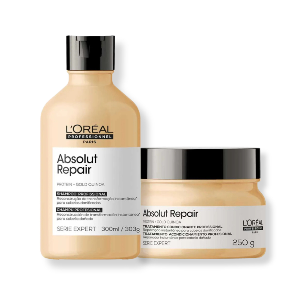 Kit L'Oréal Shampoo 300ml e Máscara 250g AbsolutRepair Gold