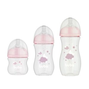 Kit Mamadeira Easy Flow 120 270 330ml Nuvem Rosa Buba