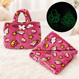 Kit Manta e Bolsa Boneca Mamãe Reborn Brilha no Escuro