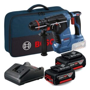 Kit Martelete Rompedor Bosch Gbh 187 LI 2 Baterias 4 Ah Bolsa