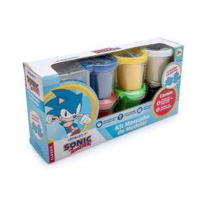 Kit Massinha de Modelar Sonic c Potes e Moldes Caixa c 336g 6 und 2